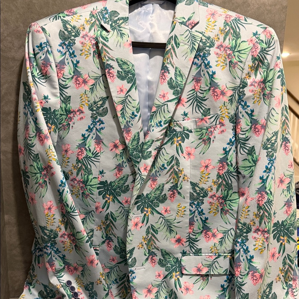 Bar III Multicolor Floral Men's Blazer